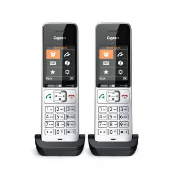 Gigaset COMFORT 500HX duo Analoge/DECT-telefoon nummerherkenning zwart, zilver