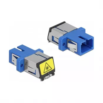 Optische vezelkoppeling DeLOCK 86888 SC simplex bus naar SC simplex bus blauw