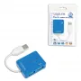 LogiLink USB 2.0 4-poorts hub - blauw - Windows 98SE/ME/200/XP/Vista/2003/7 (UA0136)