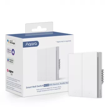 AQARA Smart Home wandschakelaar H1, met nulleider, dubbelpolig (WS-EUK04)