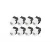 Digitus CAT 6 Keystone Jack onafgeschermd, 8 stuks, plat, zwart/wit, RJ-45