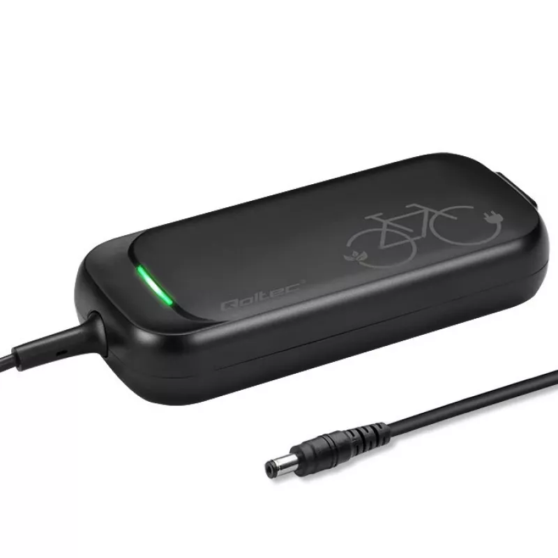 Qoltec snellader voor 36V elektrische scooter en e-bike | 42V | 2A | 5,5*2,5 | waterdicht + netsnoer