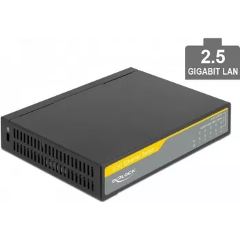 Netwerkswitch DeLOCK 87781 2.5G Ethernet zwart