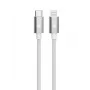TB kabel USB-C - Lightning gevlochten 1m, zilver