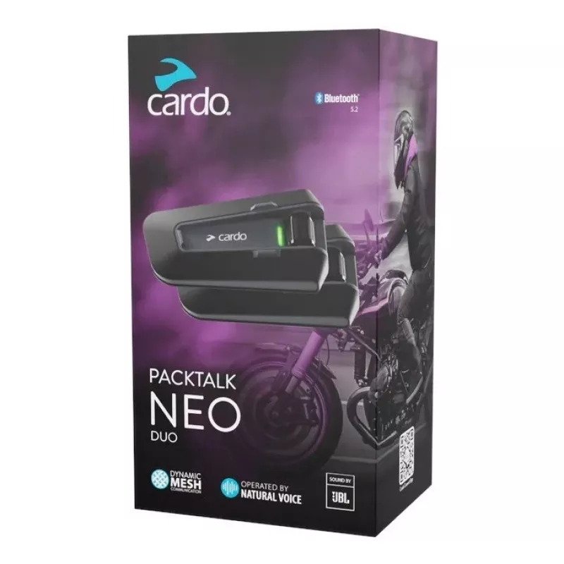 Cardo Packtalk Neo Duo motor-intercom 2 kanalen 1600 m zwart