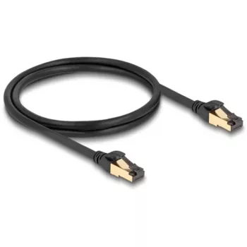 Netwerkkabel DeLOCK RJ45 Cat.6A stekker-stekker S/FTP 1m zwart