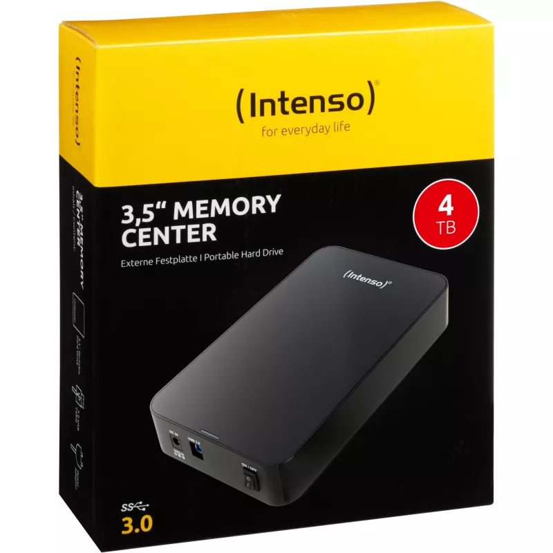 Intenso Memory Center 4TB USB 3.0 3,5 inch externe harde schijf, zwart (6031512)