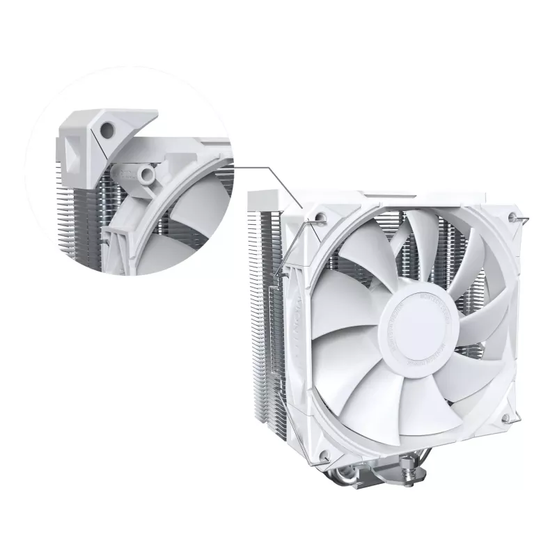 Montech NX400 CPU-luchtkoeler, multi socket, 120 mm, wit