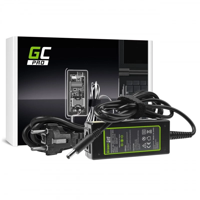 Voeding Green Cell AD57AP 45W 19,5V 2,31A voor Dell-laptops, binnen, zwart