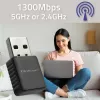 Draadloze USB-adapter QOLTEC 56988 dual-band 1300Mbps USB 3.0