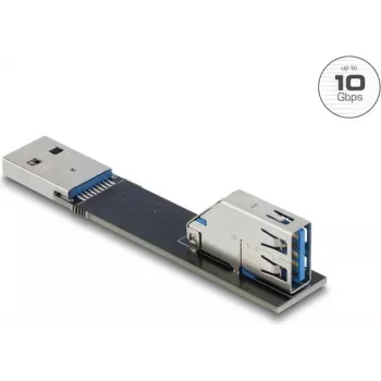 USB-adapter DELOCK 67421 — USB Type-A naar Type-A, zwart