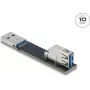 USB-adapter DELOCK 67421 — USB Type-A naar Type-A, zwart