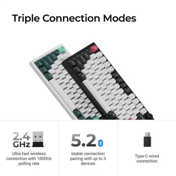 Mechanisch toetsenbord Keychron Q6 HE QMK met Gateron Double‑Rail magnetische stabilisatoren
