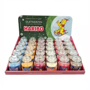 Displaystandaard Haribo A2173 voor 30 x 85 g pakken — toonbank-verkoopdisplay