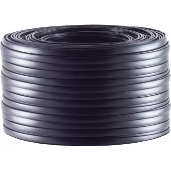 Platte telefoonkabel ShiverPeaks 76106-10 — 4-aderig, 10,0 m, zwart