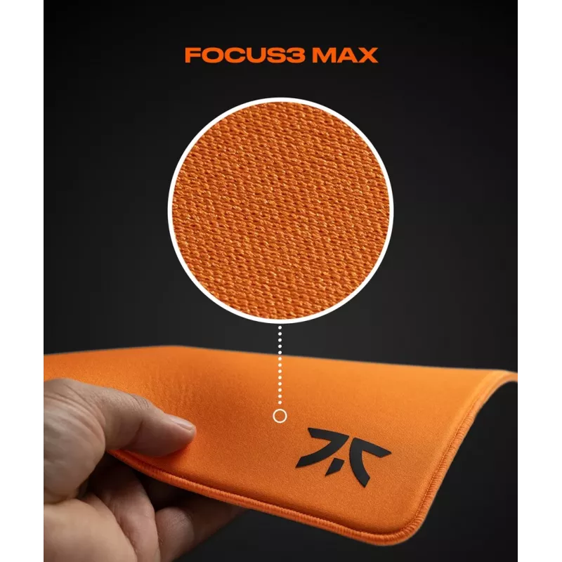 Gaming-muismat GLORIOUS Fnatic FOCUS3 MAX XL – uitgebreid XL-formaat, stofoppervlak, genaaide rand