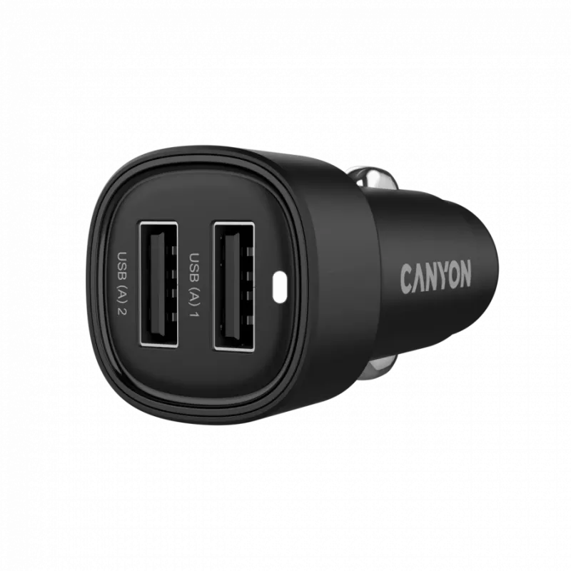 CANYON Autolader OnDrive 24 24W 2xUSB-A Zwart
