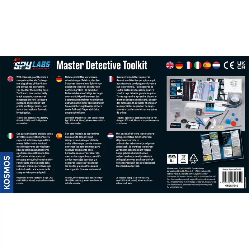 Spy Labs Incorporated Master Detective Toolkit V1, detectivesets internationale versie