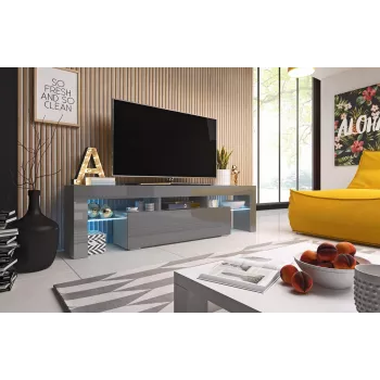 Cama TV-standaard TORO 158 grijs/grijs glanzend