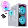 Lian Li LANCOOL 217 INF pc-behuizing-bundel + 3x UNI FAN SL-INF 120 reverse-blade-ventilator - wit