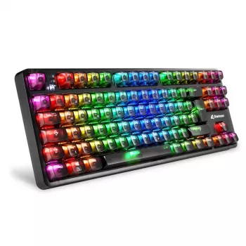 Mechanisch gaming-toetsenbord Sharkoon Crystal Shark zwart DE met RGB-verlichting