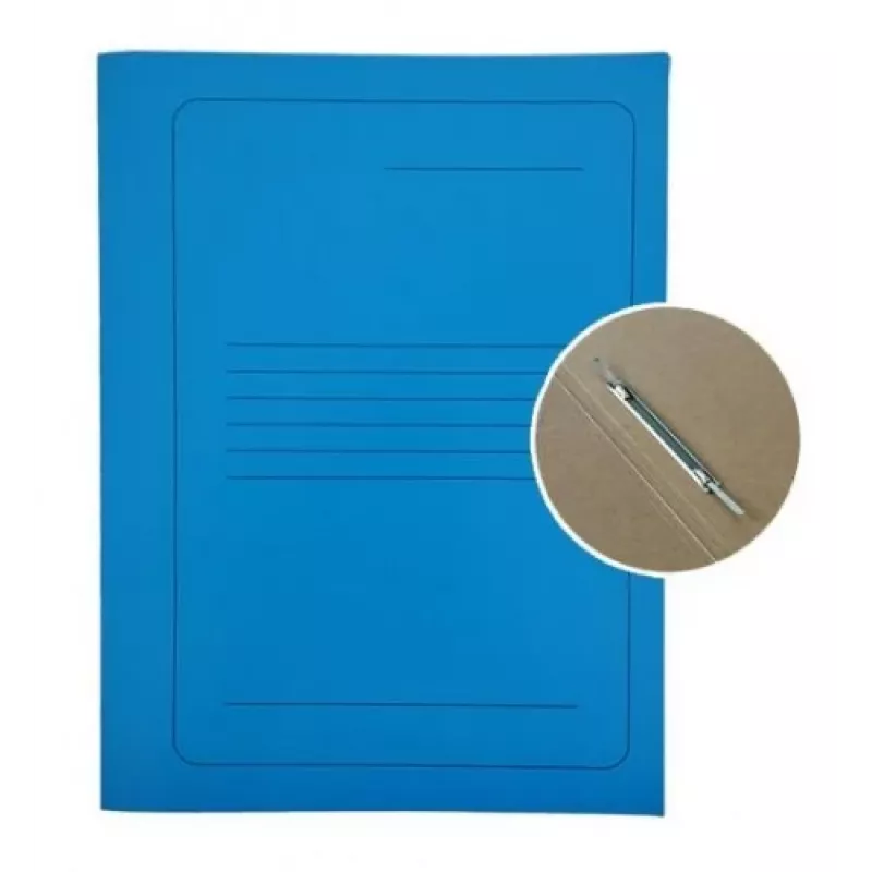 Projectmap A4 van karton Smiltainis met metaalclip, met opdruk blauw