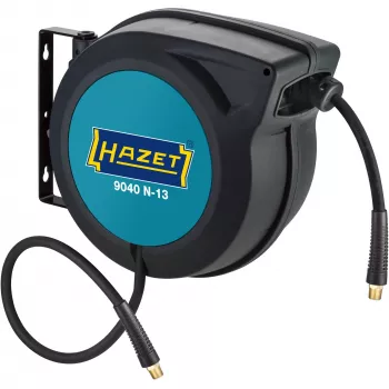 HAZET 9040N-13 - wandgemonteerde slanghaspel - automatisch - functioneel - zwart - blauw - kunststof - polymeer - wandgemonteerd
