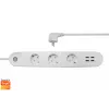 Slimme stekkerdoos Denver SHP-300U 3 AC-stopcontacten type E 4 wit