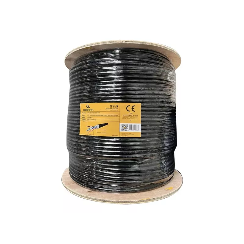 Netwerkkabel Gembird FPC-6004GE-SO-OUT 305 m Cat6 F/UTP zwart