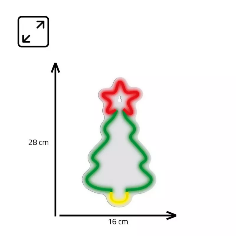 Manta SNL106MT LED-kerstboomlamp in neonstijl, USB-gevoed