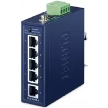 Unmanaged 5-poorts Gigabit Ethernet-switch PLANET IGS-500T-E (10/100/1000), blauw
