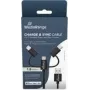 USB-kabel MediaRange MRCS246 — 1 m, USB A naar USB-C / Micro USB-A / Lightning, USB 2.0, zwart