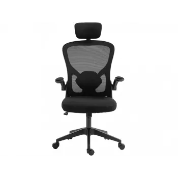 Gamingstoel Sandberg ErgoFusion Basic gevoerde zitting mesh rugleuning zwart