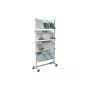Helit H6813499 - metaal - grijs - 4 schappen - 750 mm - 390 mm - 1580 mm