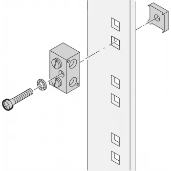 Schroff aardingsblok 100MM (20118030)