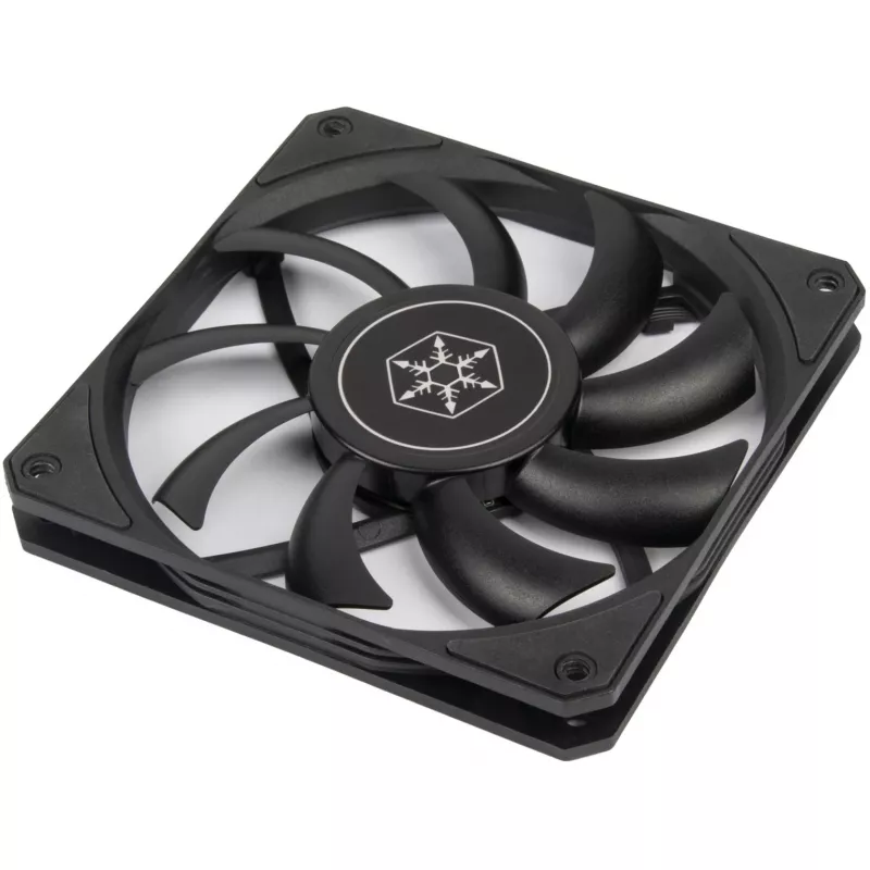 Behuizingsventilator SILVERSTONE SST-AS120B 120mm zwart transparant, 3-pin