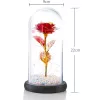 Eeuwige roos in glas Extralink Home, rode LED lichtgevend
