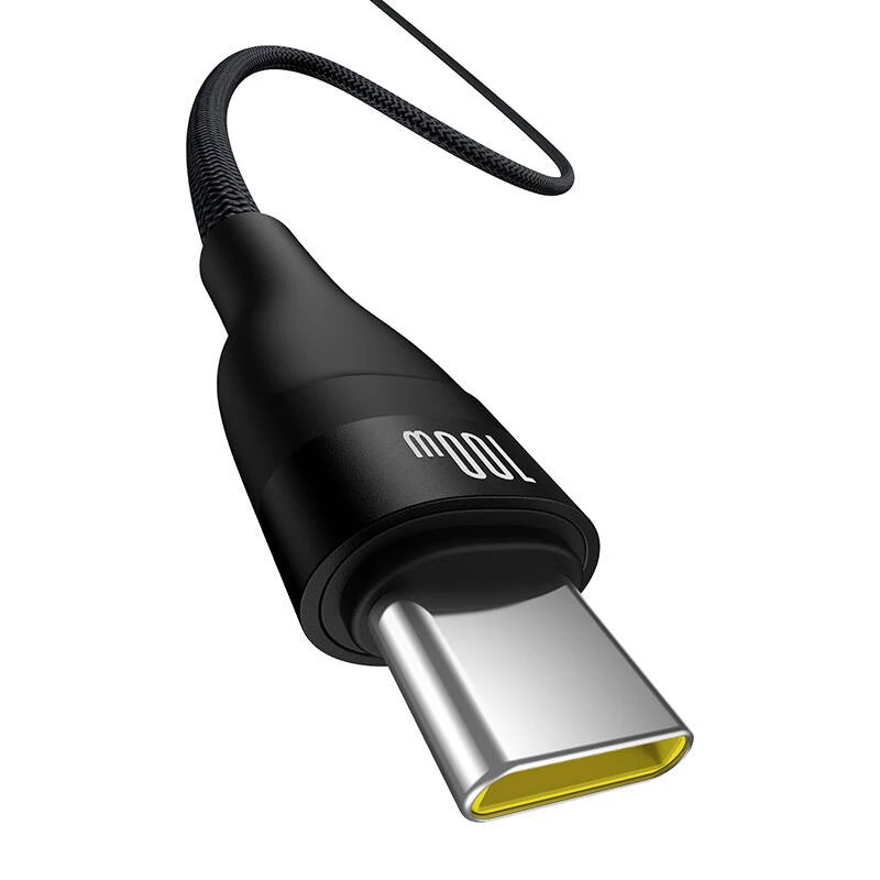 Baseus Flash 2 USB A naar USB C snellaadkabel 2 m 100 W zwart