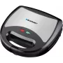 Blaupunkt SMS611 sandwichmaker met antiaanbaklaag, grillfunctie, toastfunctie, koelgreep-behuizing zwart, zilver (SMS611)