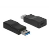 Kabeladapter DeLOCK 65696 USB 3.1 Gen 2 Type-A naar Type-C zwart