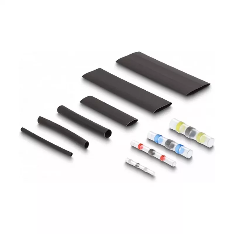 Krimpkous-set DeLOCK 308 stuks zwart veelkleurig polyolefine
