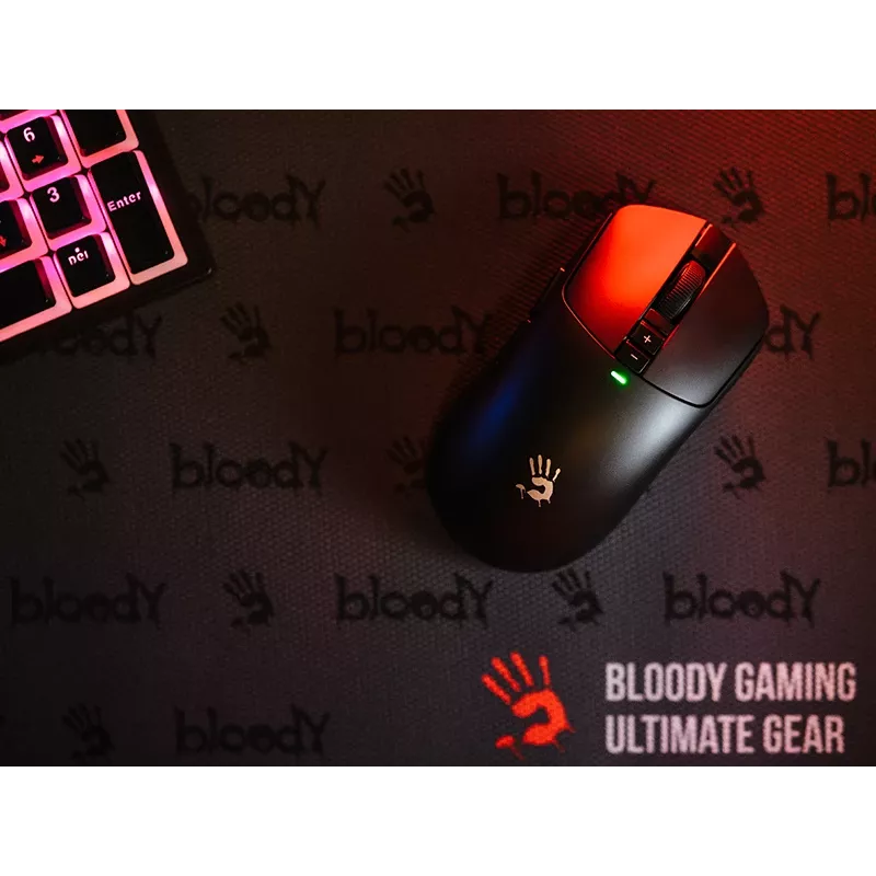 A4TECH BLOODY muis R72 ULTRA WRLS 2.4G+USB zwart