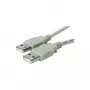 Microconnect USBAA1 USB-kabel USB 2.0 1 m USB-A grijs
