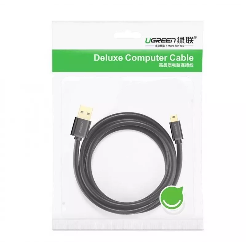 Ugreen USB-kabel - Mini-USB 480 Mbit/s 3 m US132 (zwart)