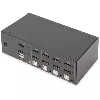 DIGITUS KVM-switch, 4 poorten, dual display, 4K, DisplayPort®