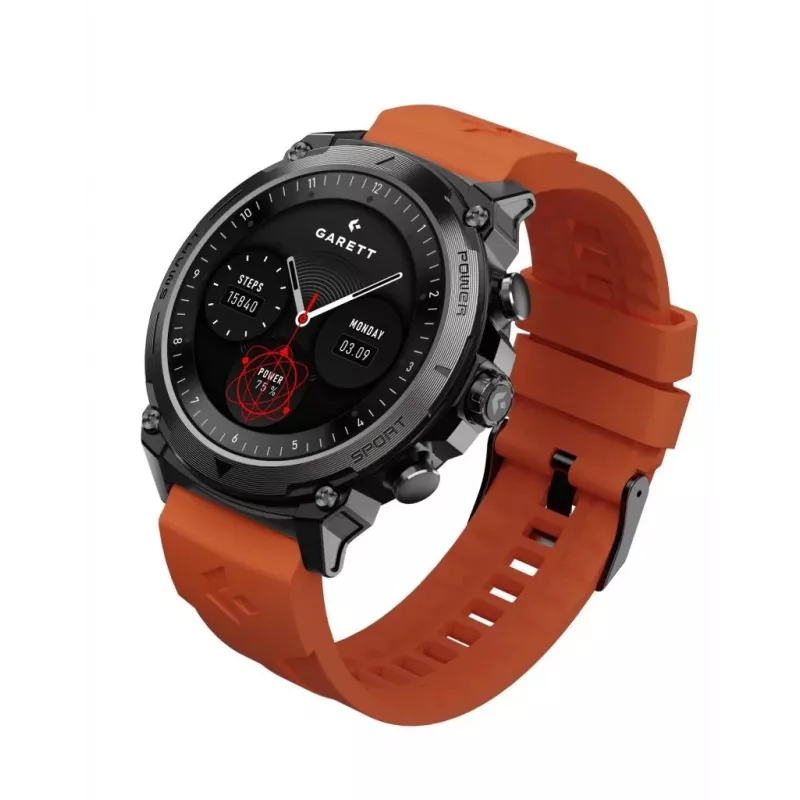 Smartwatch Garett Atom zwart Steel