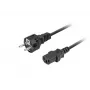Netkabel LANBERG CEE 7/7 naar C13 (C320) 1,8 m, recht, zwart