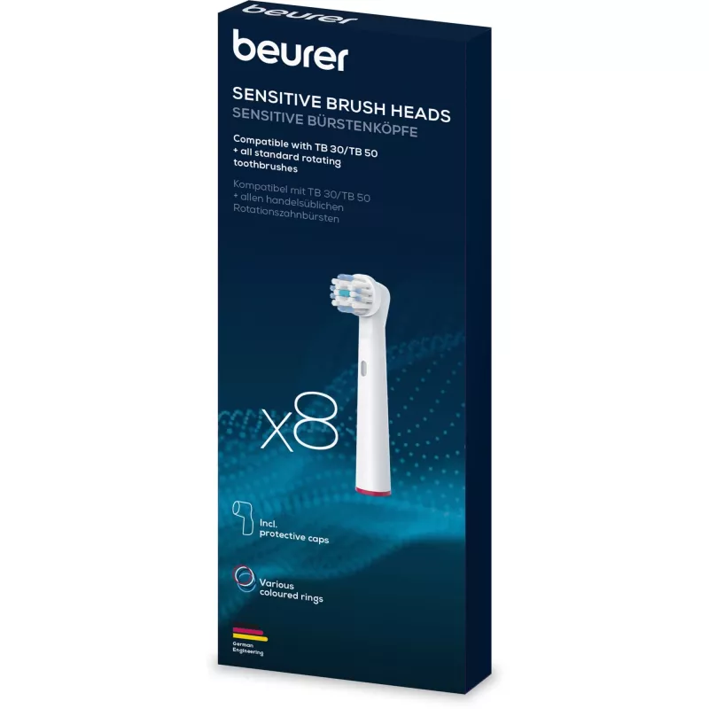 Vervangborstelkoppen Beurer TB 30/50 Clean 8x voor elektrische tandenborstel, 8-pack