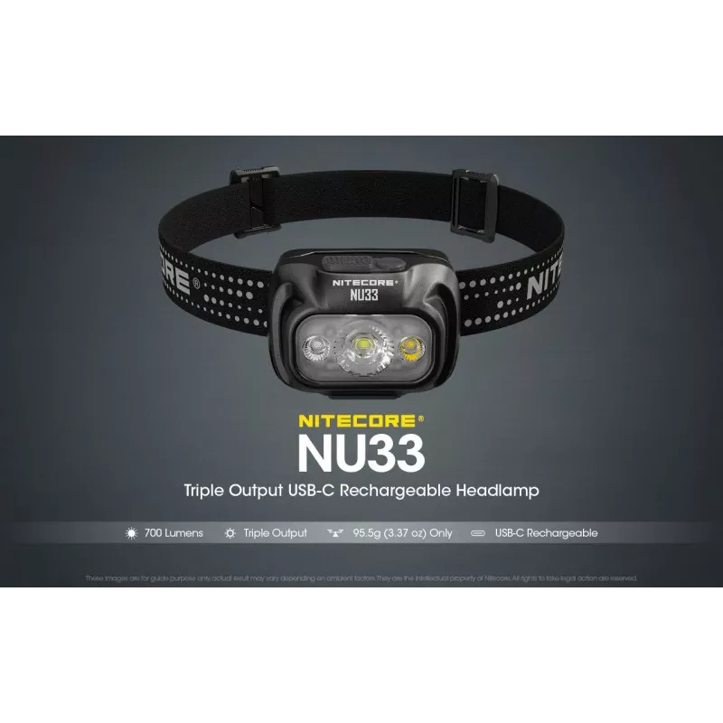 Nitecore NU33 NU-serie LED-hoofdlamp, 700 lumen, zwart