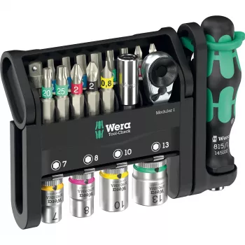 Gereedschapsset Wera Tool-Check Modular Set 1 – 50-delige modulaire werkplaatsset, gesorteerde bits en dopsleutelinzetstukken